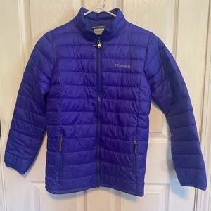 Columbia kids jacket size large (14/16). Bluish/purple